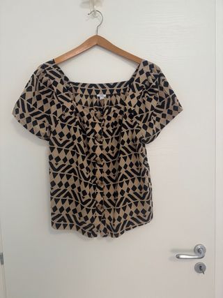 Blusa OVS beige e nera tg. 42