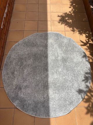 2 Alfombras redondas gris Ikea