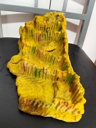 Decoración acuario resina bambú