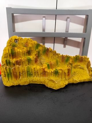 Decoración acuario resina bambú