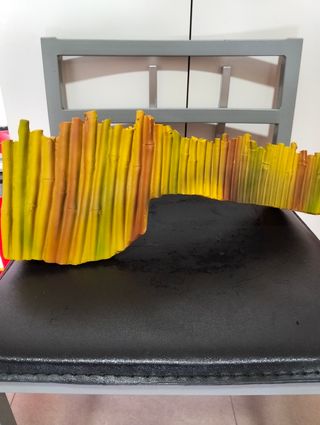 Decoración acuario resina bambú