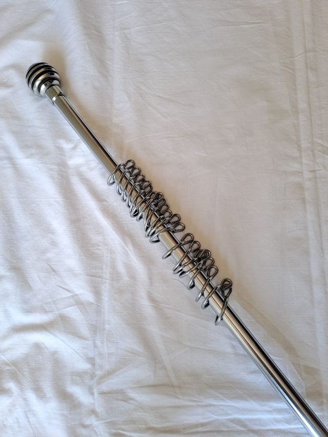 Bastone per tende in acciaio allungabile