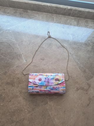 Bolso clutch floral multicolor