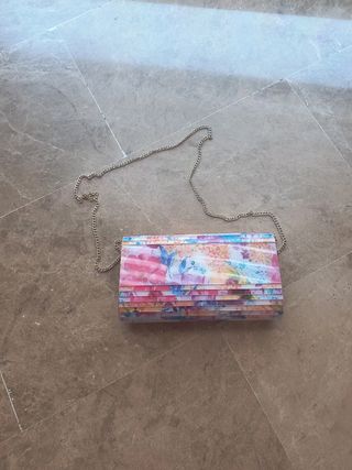Bolso clutch floral multicolor
