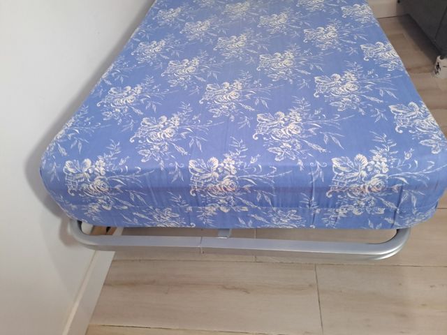Cama individual con somier y cabecero 90x190cm 