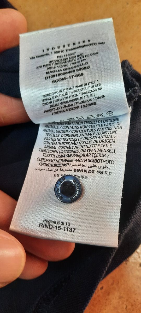 Polo Moncler Uomo Blu