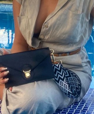 Bolso bandolera beige