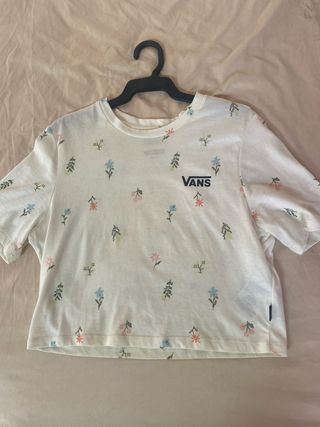 Camiseta Vans beige, corta