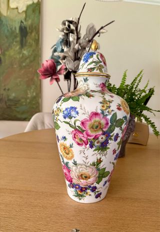 Jarrón porcelana multicolor