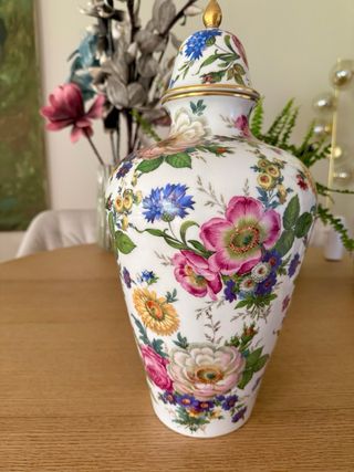 Jarrón porcelana multicolor