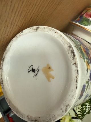 Jarrón porcelana multicolor