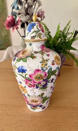 Jarrón porcelana multicolor