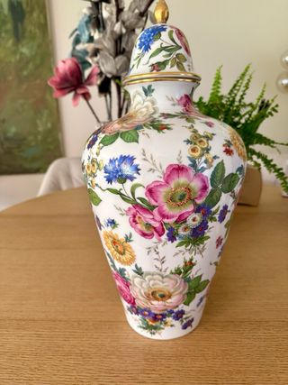 Jarrón porcelana multicolor