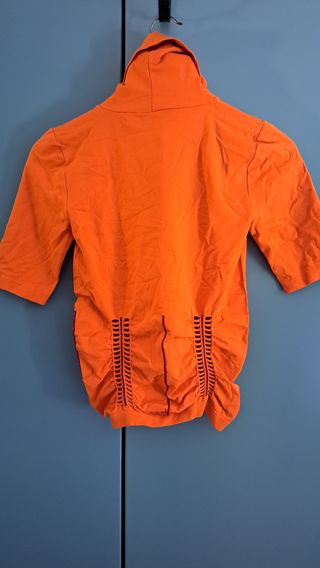 Top Arancione Dolcevita Corto