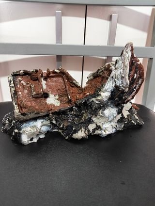 Barco hundido pecera terrario.