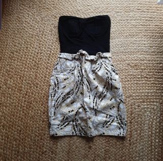 Vestido negro y blanco - Talla S