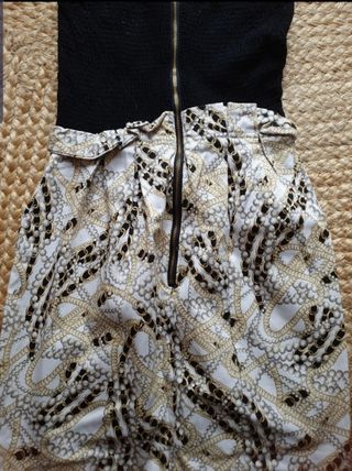 Vestido negro y blanco - Talla S
