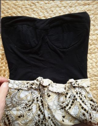 Vestido negro y blanco - Talla S