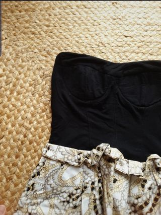 Vestido negro y blanco - Talla S