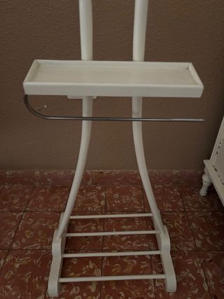 Galan de noche blanco - Madera y metal