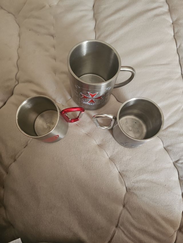 3 Tazas Acero inoxidable Super Bock & Águila