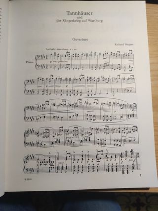 Partitura Tannhäuser (piano vocal)