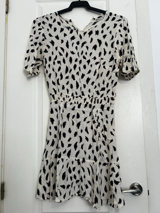 Vestido Stradivarius - blanco y negro