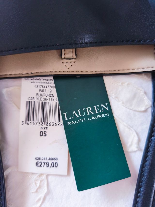 Bolso Ralph Lauren negro beige