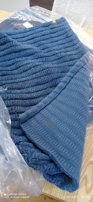 Gran alfombra de baño azul nuevo