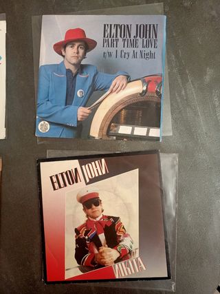 ELTON JOHN: lote 10 Singles vinilo