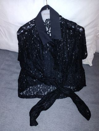 Blusa pizzo nero elegante tg.M