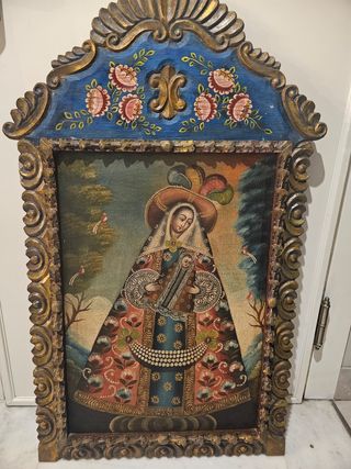 Cuadro Virgen con Niño - Arte Mexicano