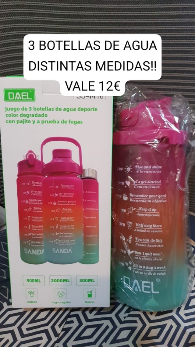 Botellas agua hidratacion 3pzs
