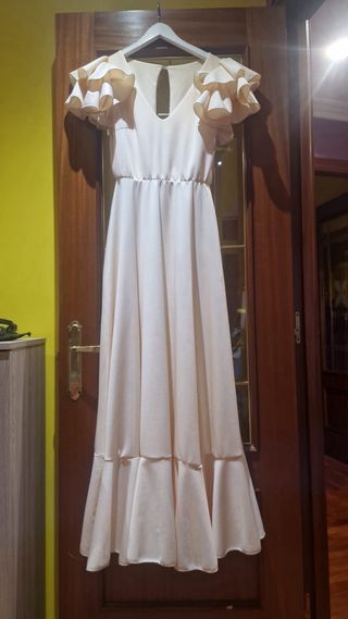 Vestido beige eventos