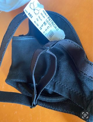 Sujetador algodón negro - Talla 74