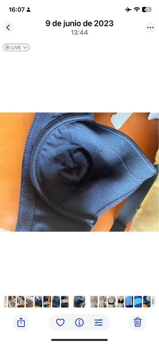 Sujetador algodón negro - Talla 74