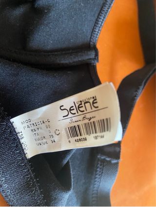 Sujetador algodón negro - Talla 74