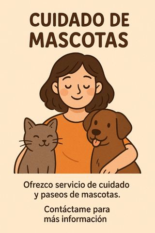 Cuidado mascotas: paseos y cuidado