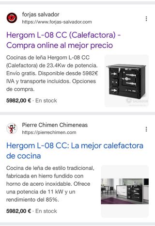 Cocina económica Hergom