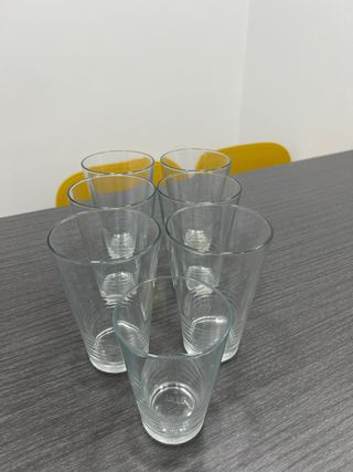 7 Vasos Ikea cristal transparentes