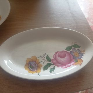 Vajilla porcelana flores - 28 piezas