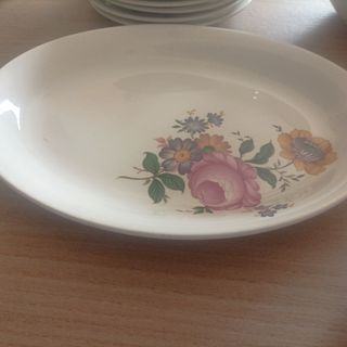 Vajilla porcelana flores - 28 piezas