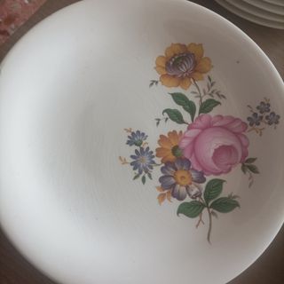 Vajilla porcelana flores - 28 piezas