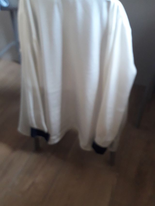 Camicia elegante bianca e blu