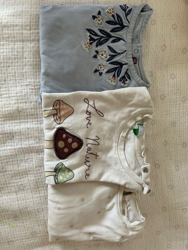 3 Camisetas bebé niña