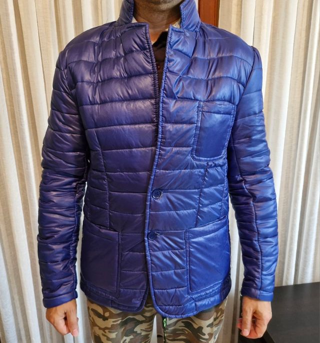 Giubbino trapuntato blu uomo