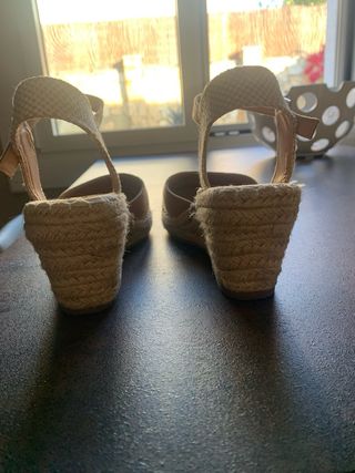 Cuñas esparto beige-marrón