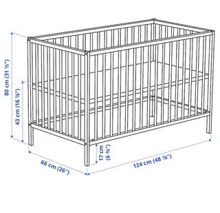 Cuna bebé madera - 124x66x80cm
