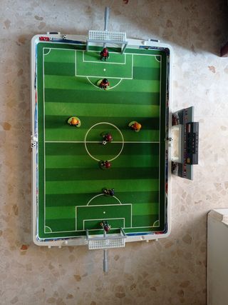 Futbolín Playmobil con marcador digital