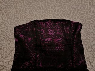 Vestido fiesta negro y morado
